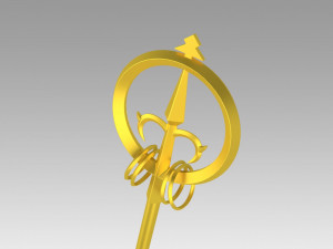 touhou project byakuren hijiri stave cosplay prop 3D Baskı Modeli