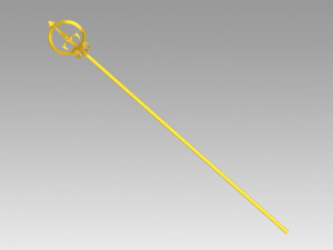 touhou project byakuren hijiri stave cosplay prop 3D Baskı Modeli