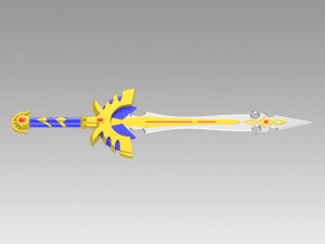 dragon quest echoes of elusive age definitive edition hero sword 3D Print Model