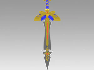 dragon quest echoes of elusive age definitive edition hero sword 3D Print Model