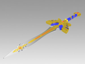 dragon quest echoes of elusive age definitive edition hero sword 3D Print Model