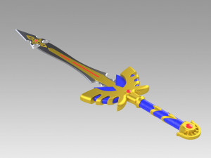 dragon quest echoes of elusive age definitive edition hero sword 3D Print Model
