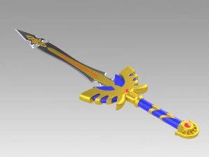 dragon quest echoes of elusive age definitive edition hero sword 3D Print Model