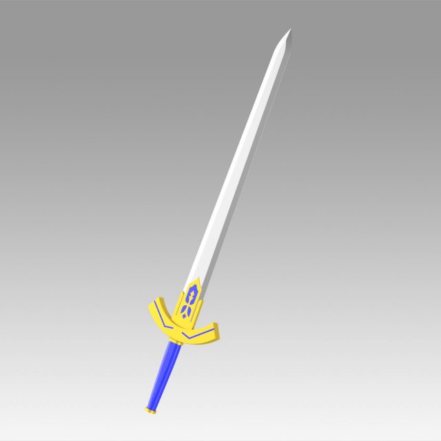 fate zero artoria pendragon saber sword cosplay 3D-Druckmodell .c4d .max .obj .3ds .fbx .stl .blend 