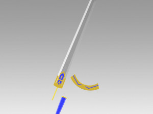 fate zero artoria pendragon saber sword cosplay 3D-Druckmodell