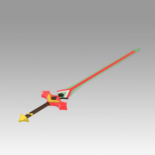 genshin impact kaeya travelers handy sword cosplay prop 3D Print Model .c4d .max .obj .3ds .fbx .stl .blend 