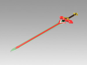 genshin impact kaeya travelers handy sword cosplay prop 3D Print Model