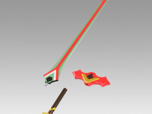 genshin impact kaeya travelers handy sword cosplay prop 3D Print Model