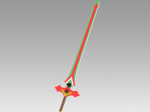 genshin impact kaeya travelers handy sword cosplay prop 3D Print Model