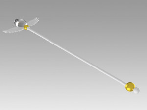 sailor moon stars sailor cosmos chibi chibi staff 3D Print Model
