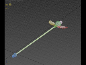 sailor moon stars sailor cosmos chibi chibi staff 3D Print Model