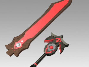 genshin impact beidou sword cosplay prop 3D-Druckmodell