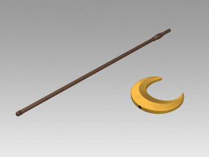 touhou project mima stave cosplay prop 3D प्रिंट मॉडल