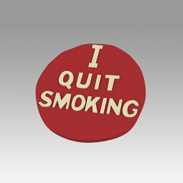 star trek iv the voyage home dr nichols i quit smoking button 3D-Druckmodell .c4d .max .obj .3ds .fbx .stl .blend 