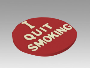 star trek iv the voyage home dr nichols i quit smoking button 3D-Druckmodell