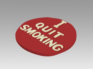 star trek iv the voyage home dr nichols i quit smoking button 3D-Druckmodell