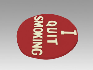 star trek iv the voyage home dr nichols i quit smoking button 3D-Druckmodell
