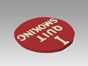 star trek iv the voyage home dr nichols i quit smoking button 3D-Druckmodell