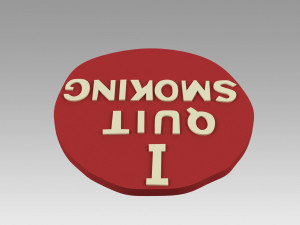 star trek iv the voyage home dr nichols i quit smoking button 3D-Druckmodell