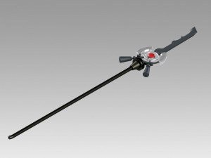 arknights podenco staff sword cosplay prop 3D Baskı Modeli
