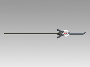 arknights podenco staff sword cosplay prop 3D Baskı Modeli