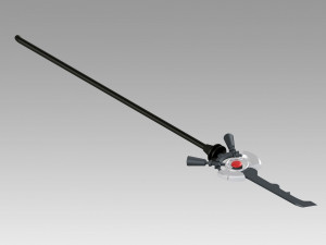 arknights podenco staff sword cosplay prop 3D Baskı Modeli