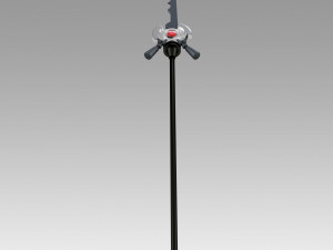 arknights podenco staff sword cosplay prop 3D Baskı Modeli