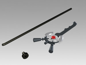 arknights podenco staff sword cosplay prop 3D Baskı Modeli