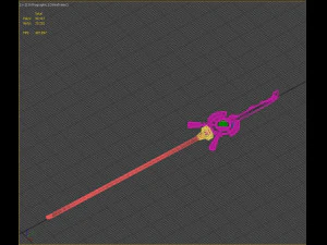 arknights podenco staff sword cosplay prop 3D Print Model