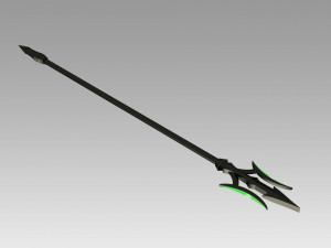 seraph of the end battle makoto narumi trident cosplay prop 3D Принт Модель