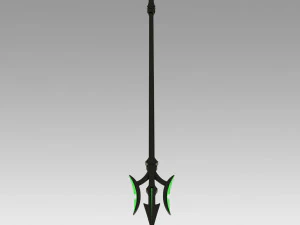 seraph of the end battle makoto narumi trident cosplay prop 3D Print Model