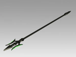 seraph of the end battle makoto narumi trident cosplay prop 3D Print Model
