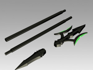 seraph of the end battle makoto narumi trident cosplay prop 3D Принт Модель