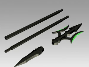 seraph of the end battle makoto narumi trident cosplay prop 3D Print Model