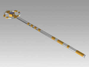 world of warcraft wow mage staves cosplay prop Modèles 3D en vedette