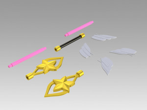 league of legends star guardian lux cosplay prop Model do druku 3D