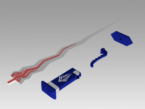 rwby vacuo shade ndgo octavia ember sword cosplay prop Modèles 3D en vedette