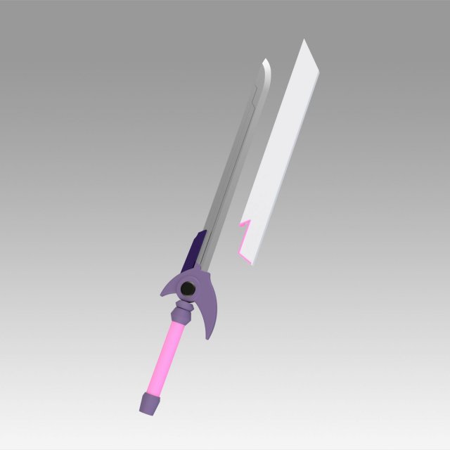 magical girl lyrical nanoha signum flames maken sword 3D Print Model .c4d .max .obj .3ds .fbx .stl .blend