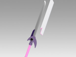 magical girl lyrical nanoha signum flames maken sword Model Cetak 3D