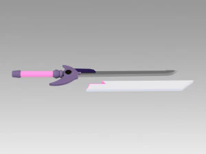 magical girl lyrical nanoha signum flames maken sword 3D Print Model