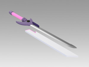 magical girl lyrical nanoha signum flames maken sword 3D Print Model