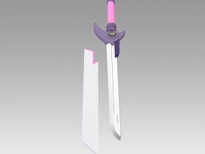 magical girl lyrical nanoha signum flames maken sword 3D Print Model