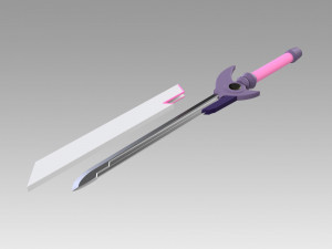 magical girl lyrical nanoha signum flames maken sword 3D Print Model