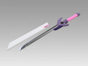 magical girl lyrical nanoha signum flames maken sword 3D Print Model
