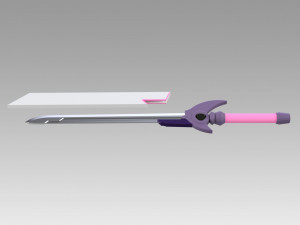 magical girl lyrical nanoha signum flames maken sword 3D Print Model