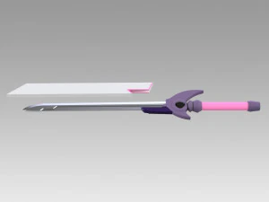 magical girl lyrical nanoha signum flames maken sword 3D Print Model