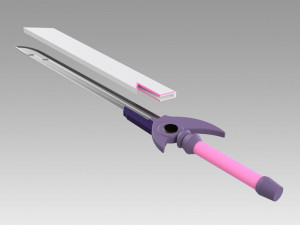 magical girl lyrical nanoha signum flames maken sword 3D Print Model