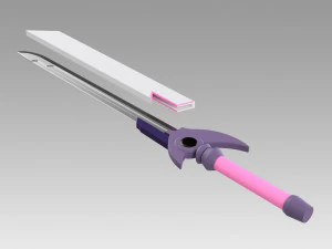 magical girl lyrical nanoha signum flames maken sword 3D Print Model