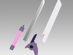 magical girl lyrical nanoha signum flames maken sword 3D Print Model