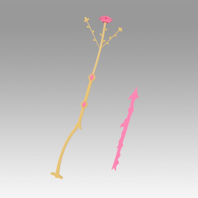 puella magi madoka magica kaname madoka bow and arrow flower 3D Print Model .c4d .max .obj .3ds .fbx .stl .blend 